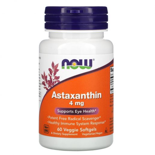 Now Astaxanthin 4mg Астаксантин