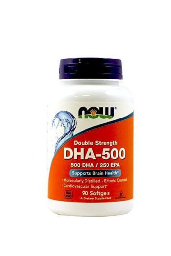 Now Omega-3 DHA 500мг Омега-3 подвійна доза DHA