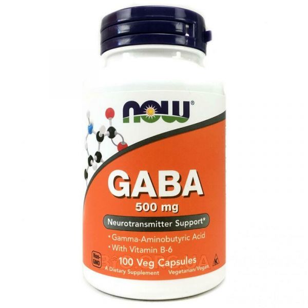 Now GABA 500мг Гамма-аміномасляна кислота