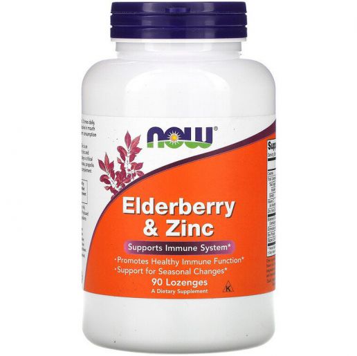 Now Elderberry and Zinc Цинк з вітаміном С та бузиною