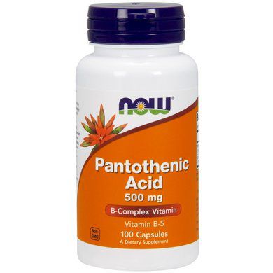 Now Pantothenic Acid 500мг Пантотенова кислота (Вітамін В5)