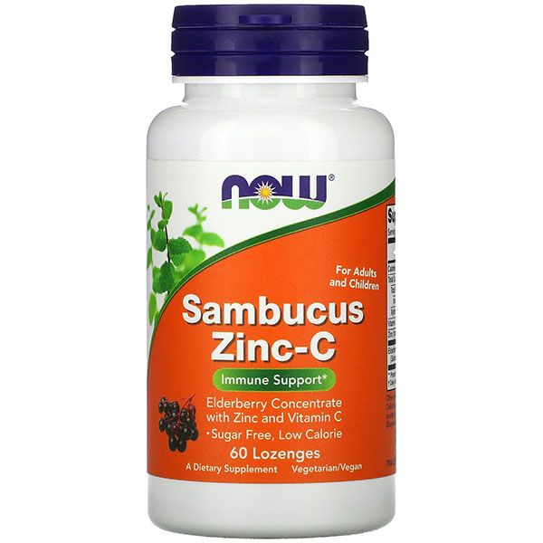 Now Sambucus Zinc-C Цинк з вітаміном С та бузиною