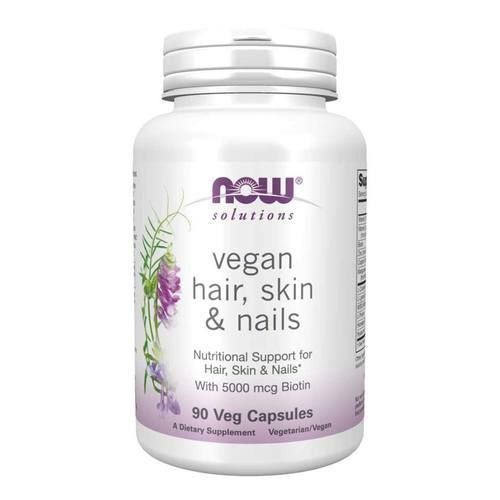Now Vegan Hair, Skin & Nails Вегетарианские витамины для волос, кожи и ногтей