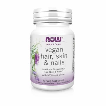 Now Vegan Hair, Skin & Nails Вегетарианские витамины для волос, кожи и ногтей