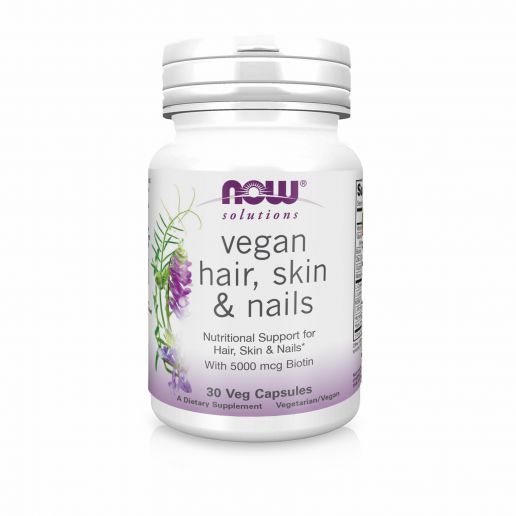 Now Vegan Hair, Skin & Nails Вегетаріанскі вітаміни для волос, шкіри та нігтів