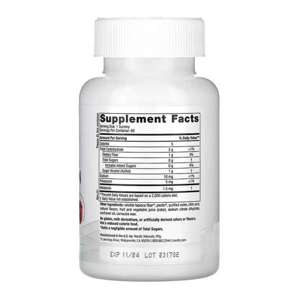 Zero Sugar Melatonin - 60 gummies